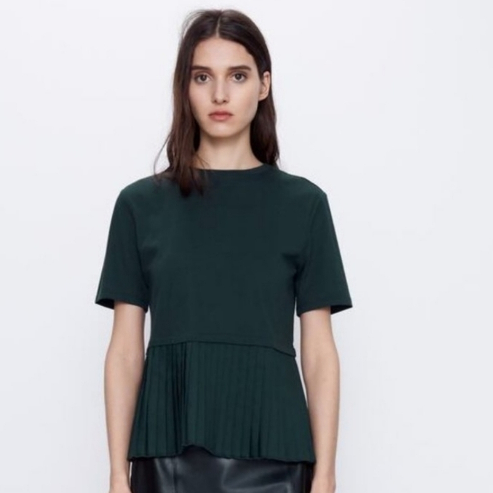 Zara T Shirt waist line NWT